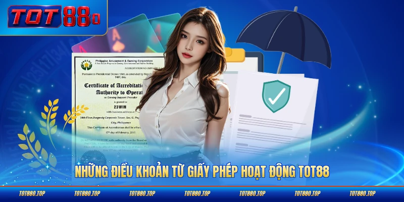 Những điều khoản từ giấy phép hoạt động TOT88 của nhà cái chi tiết nhấtNhững điều khoản từ giấy phép hoạt động TOT88 của nhà cái chi tiết nhất